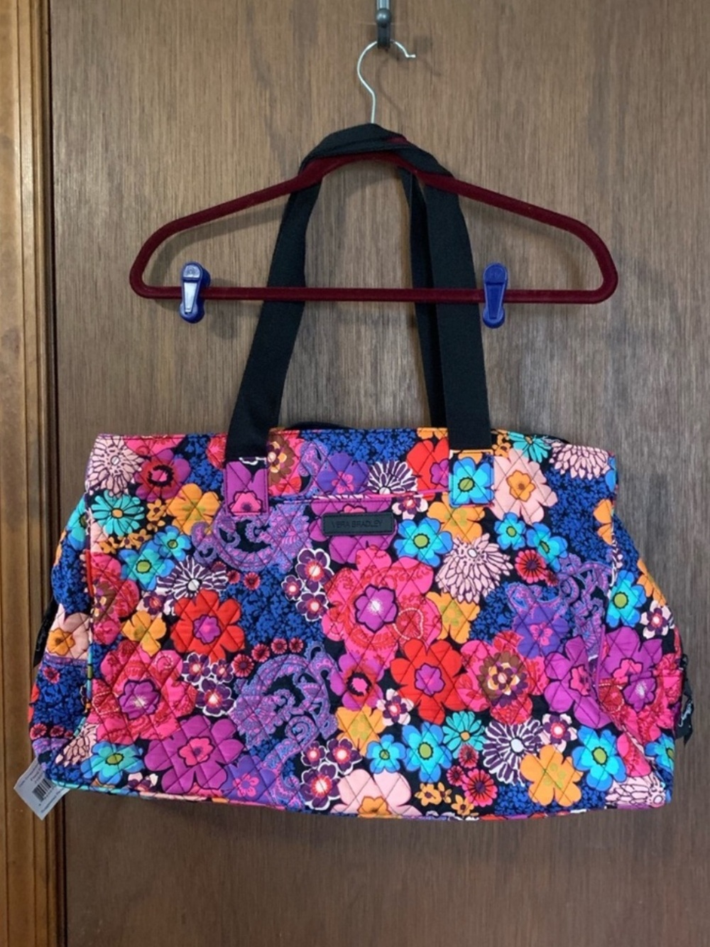 Vera Bradley Triple Compartment Large Weekender Travel Bag Floral Fiesta